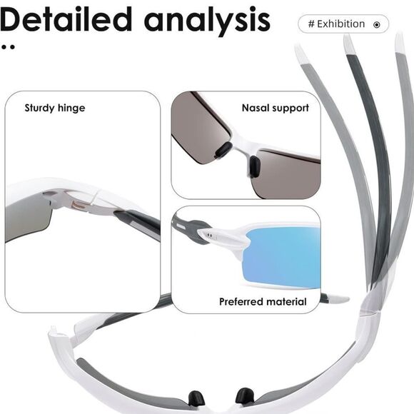 Kimorn Sunglasses Men and Womens Polarized Clear Sports Sun Glasses NWT - Picture 9 of 11